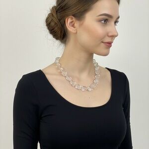 Elegant Clear Beaded Necklace